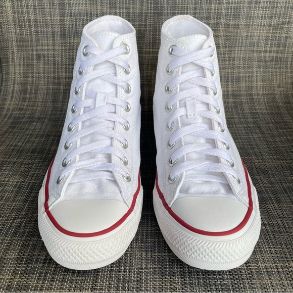 Converse Chuck Taylor All Star White Canvas High-Top Sneakers Shoes Women’s 8.5 - Picture 4 of 11